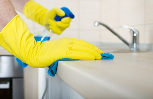 Close-up of mattress dust and allergen removal process