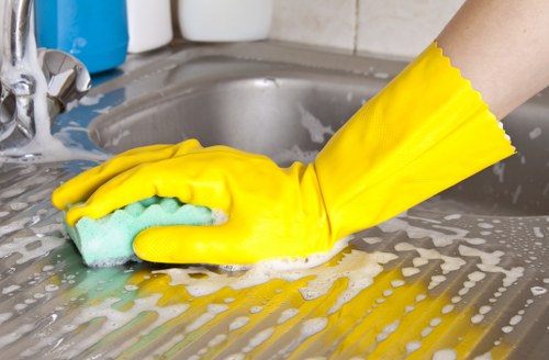 Professional move in cleaning of floors and cabinets