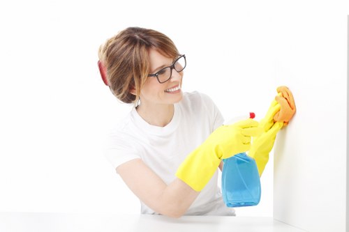 Detailed window cleaning tools used for streak-free glass