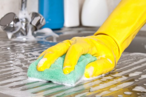 Deep cleaning of kitchen appliances during end of tenancy cleaning